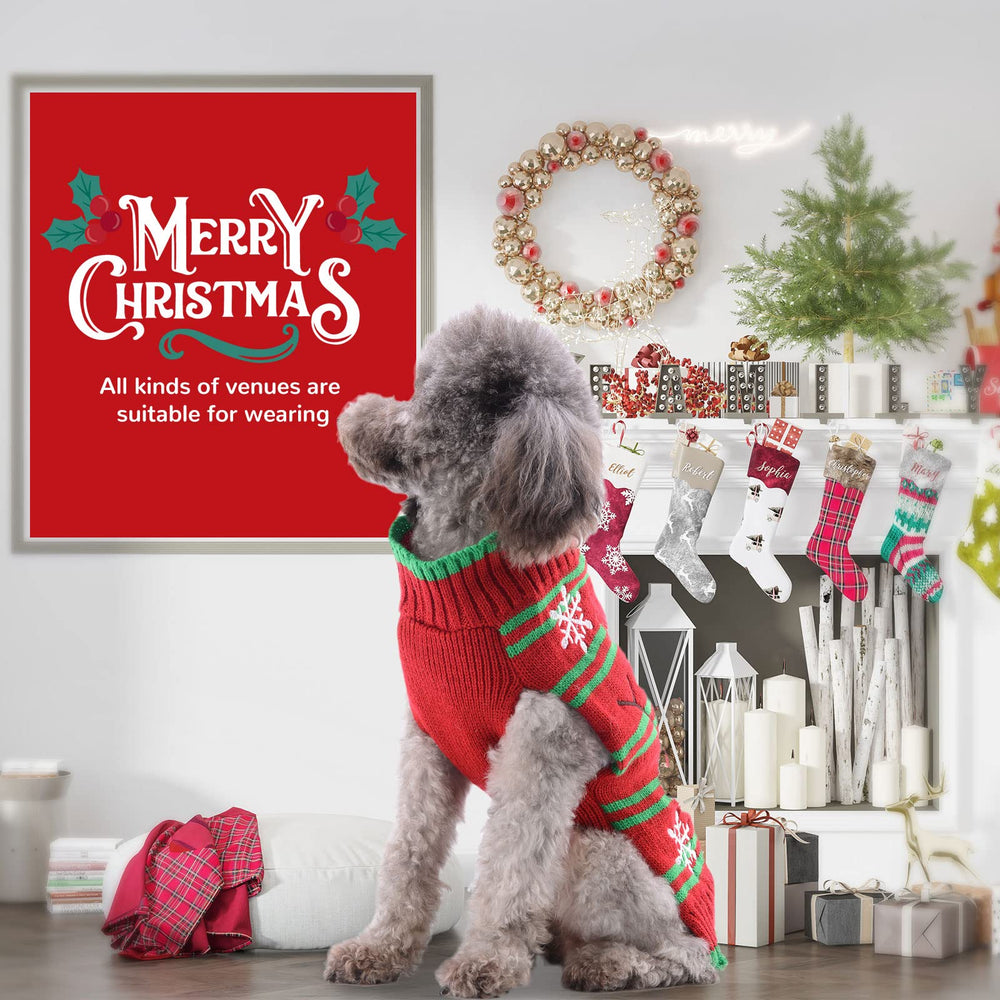Petcare Size Chart Dog Sweater explains fit for small to large breeds.