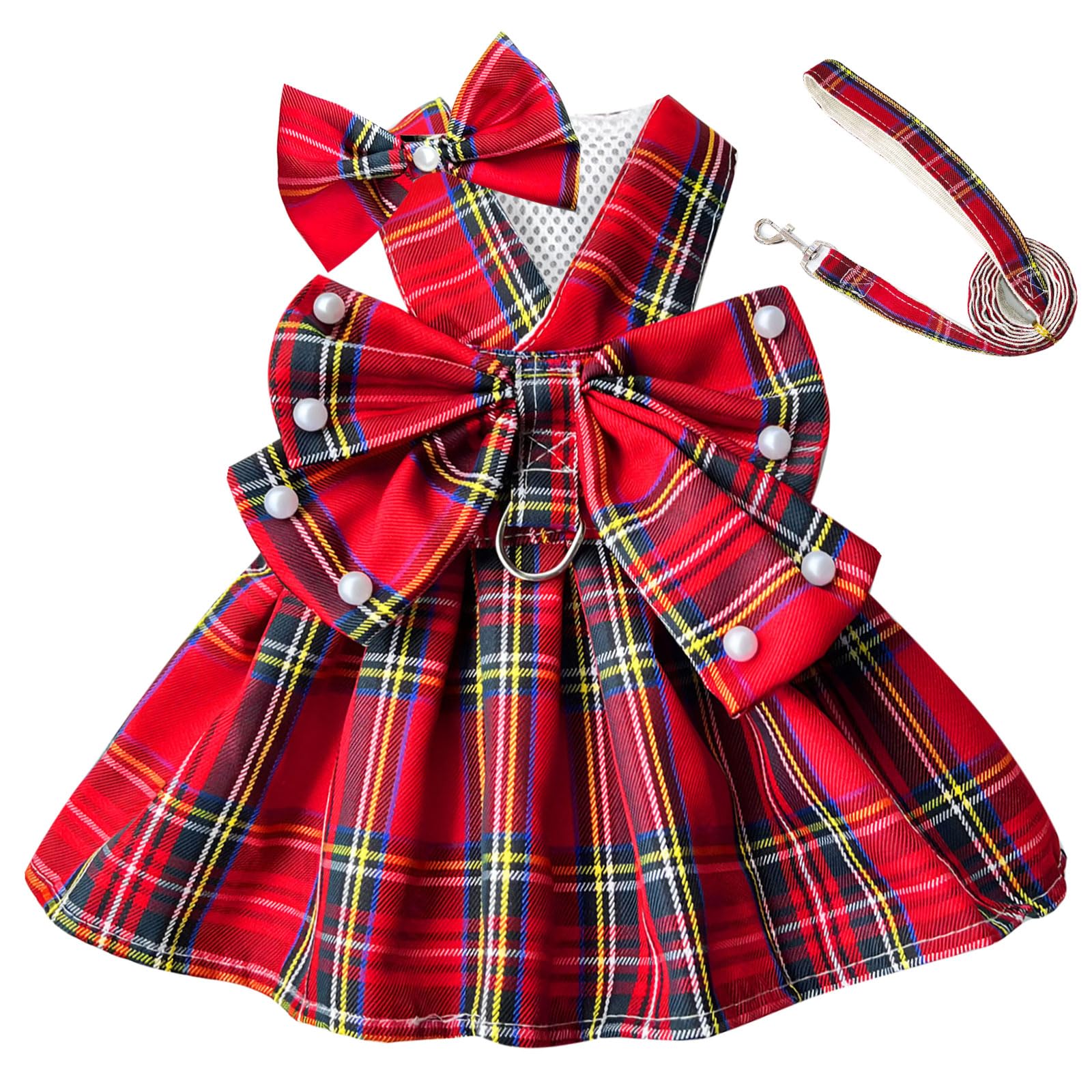 PETCARE matching plaid outfit ideal for photo shoots and birthday celebrations