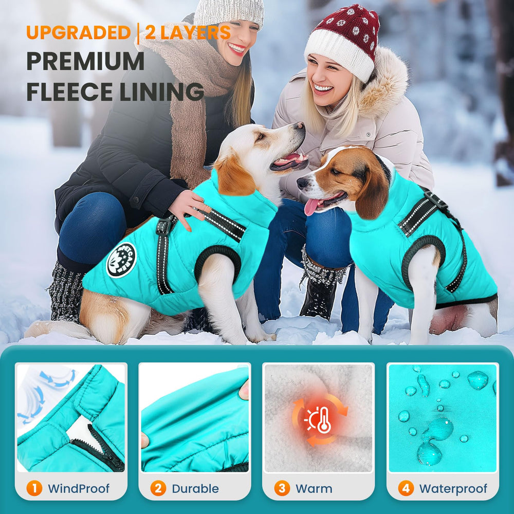 PETCARE Waterproof Windproof Dog Jacket outer shell protection against rain and wind.
