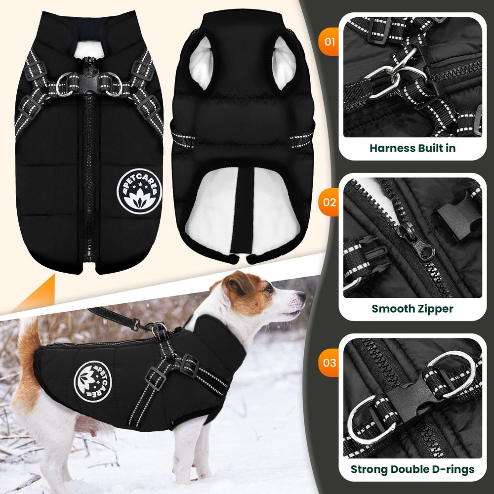 Petcare Winter Dog Coat inner fleece lining feels soft and warm