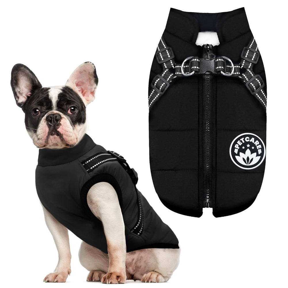 Petcare Winter Dog Coat size chart helps find the right chest girth and length