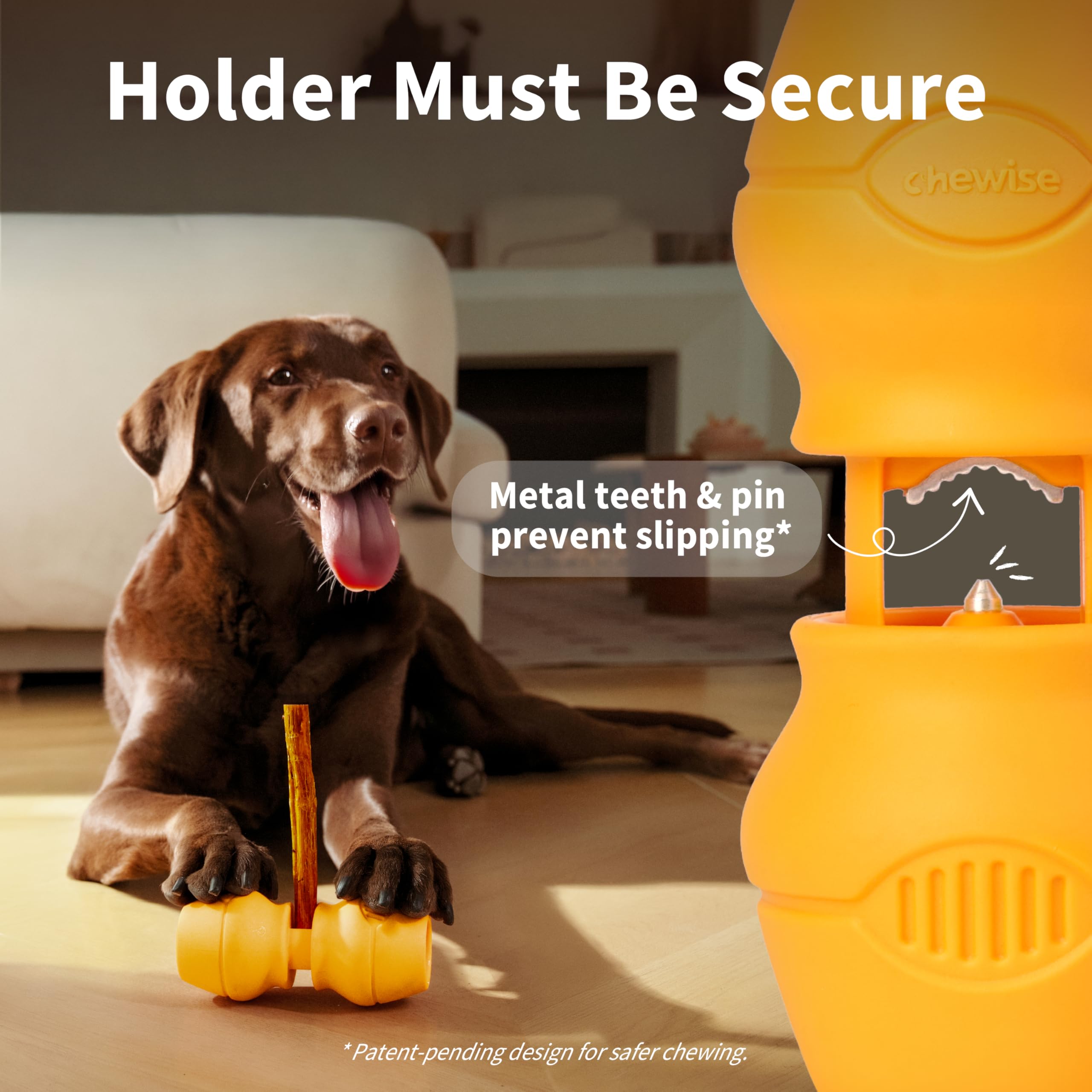 PetClan Chewise holder durable nylon body and steel teeth for long-lasting safety