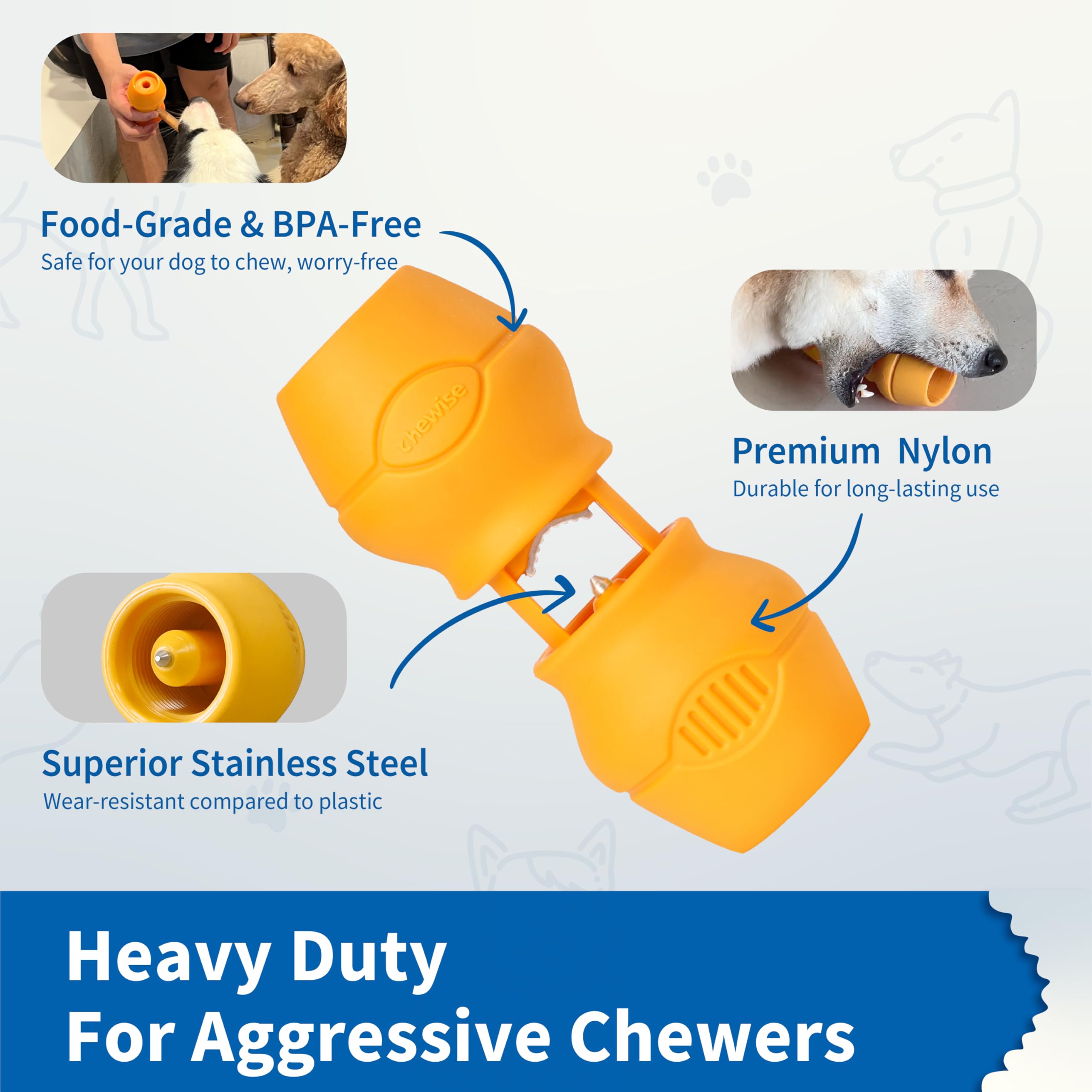 PetClan Chewise bully stick holder universal-fit design for various dog sizes