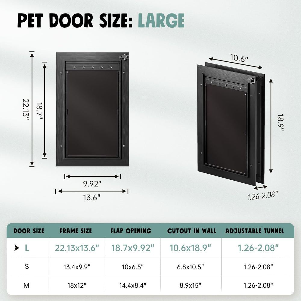 PETCOMING dog door-security-lock helps manage pet access while away.