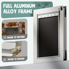 PETCOMING dog door 14.4x8.4 inch opening for medium dogs up to 45lb