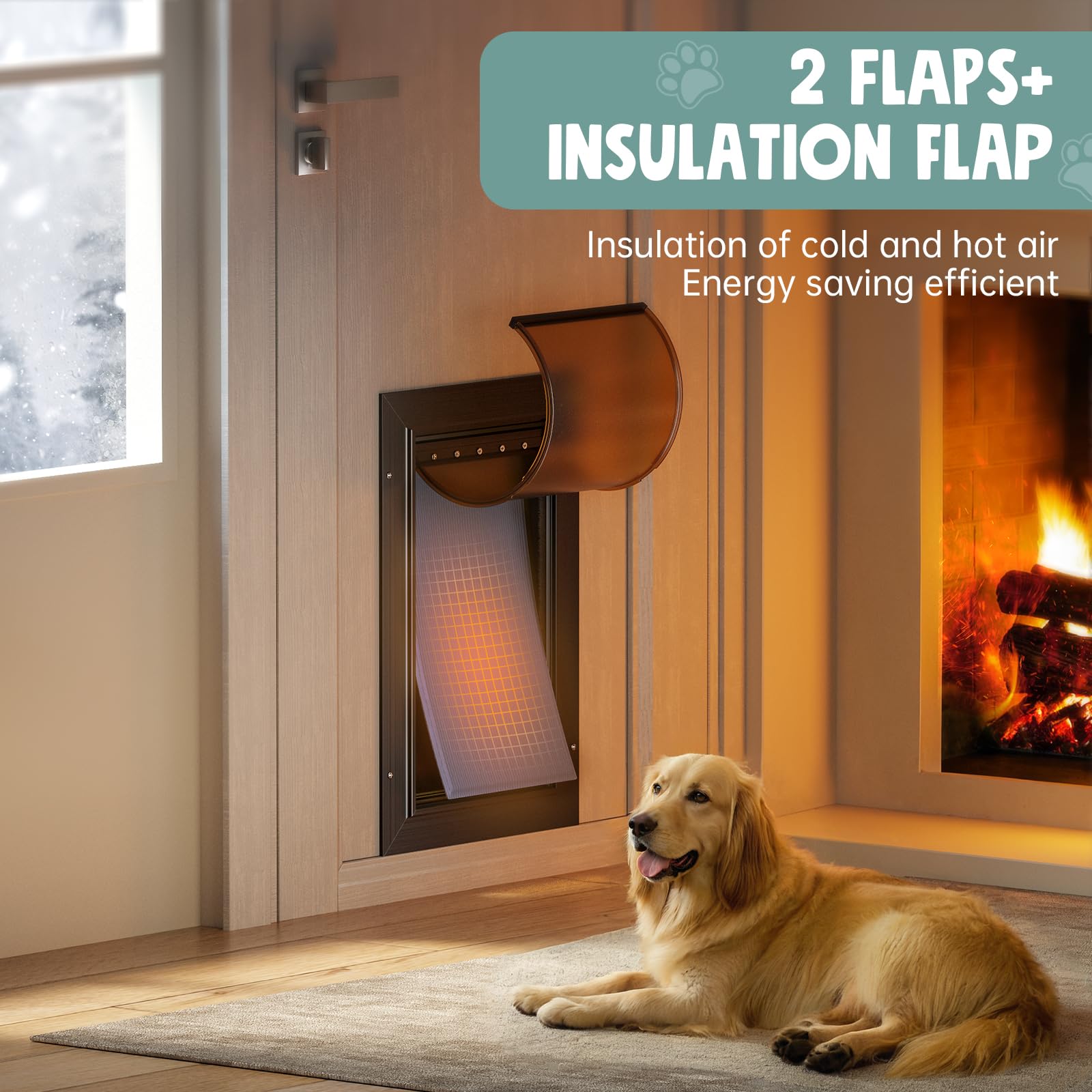 PETCOMING dog door-telescoping-tunnel features adjustable fit for various door thicknesses.
