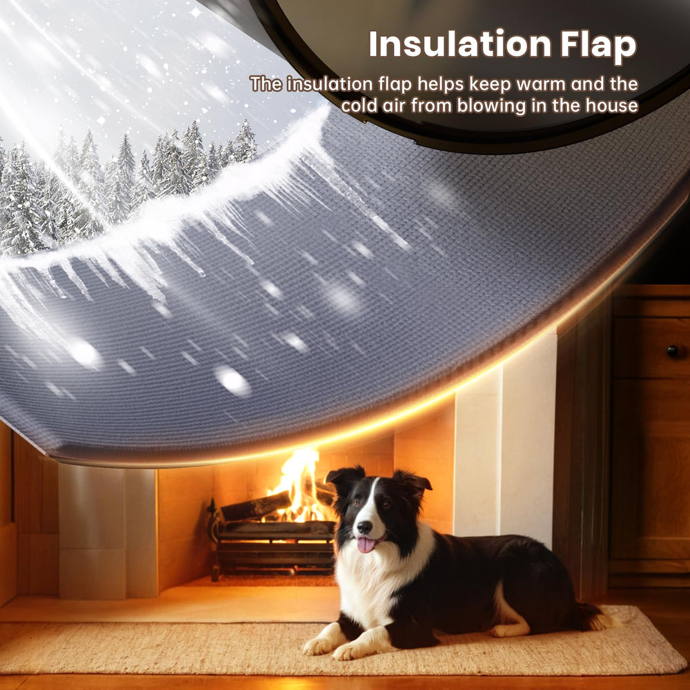 PETCOMING large dog door opening 17.3 by 9.45 inches for easy pet access.
