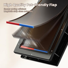 PETCOMING two magnetic flaps close smoothly, enhancing wind and rain resistance around the doorway.