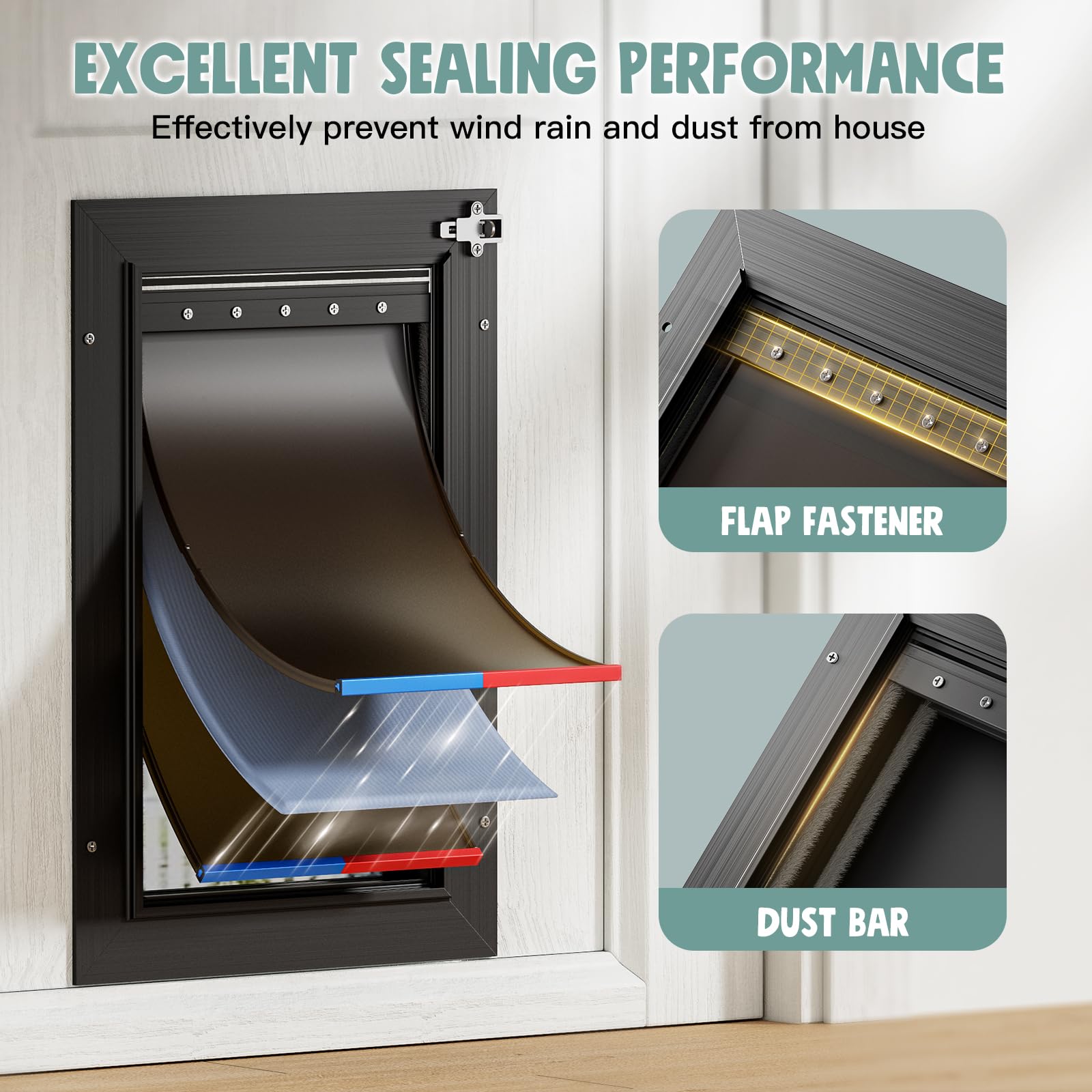 PETCOMING telescoping tunnel highlights adjustable fit for door thickness