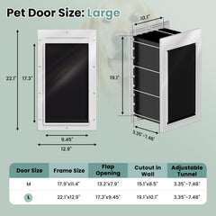 PETCOMING telescoping wall tunnel shows adjustable wall fit for varying thickness.