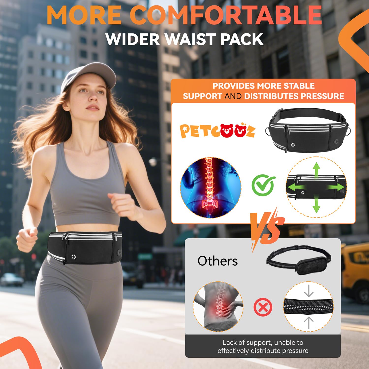 PETCOOZ dual handles provide instant control in crowded areas and busy sidewalks.