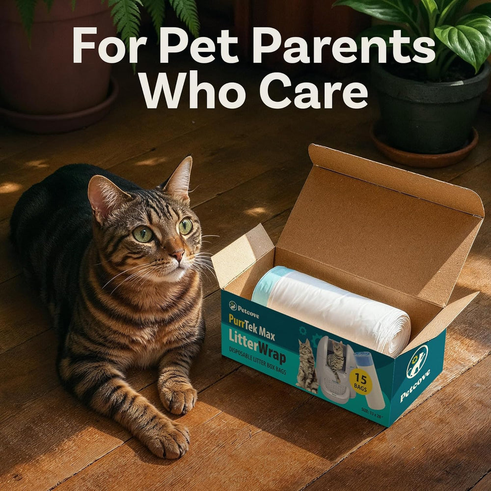 PetCove PurrTek Max liner inside an automatic litter box, ready for use