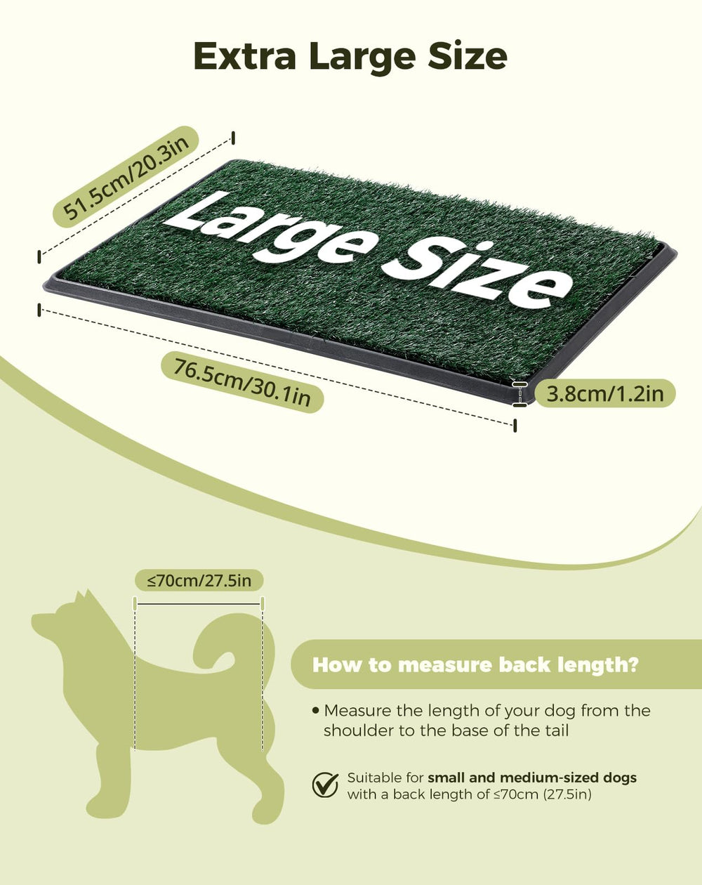 Petcozife dog grass pad easy cleaning with rinse-and-wash capability