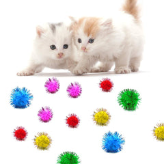 PETDCHEB tinsel balls playtime — glittery rewards that invite quick pawing and pouncing