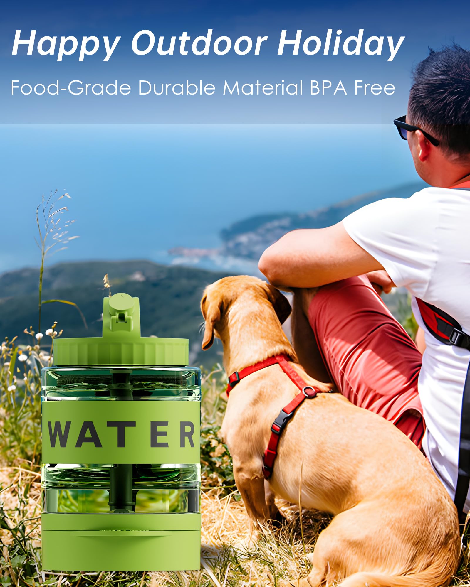 PETDOTT 77oz at beach and hiking outings showcases portability.