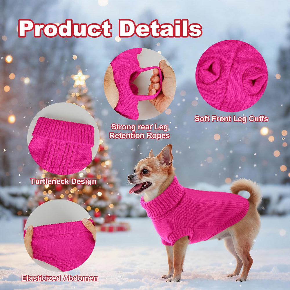 Petdream holiday dog cozy knit ready for winter outdoor adventures.