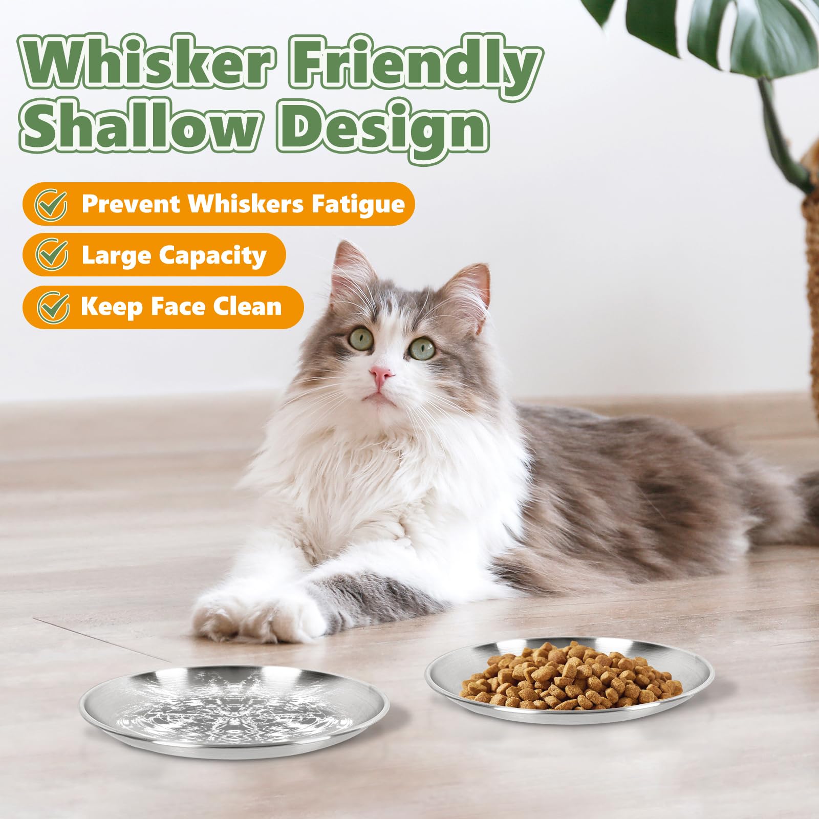 Petdream tazones acero inoxidable con base antideslizante para evitar deslizamientos.