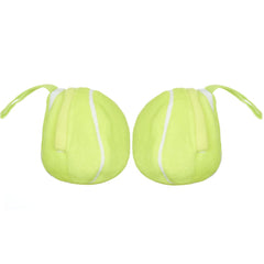 PetDroid plush cover for dog ball, top view, soft texture supports safe play