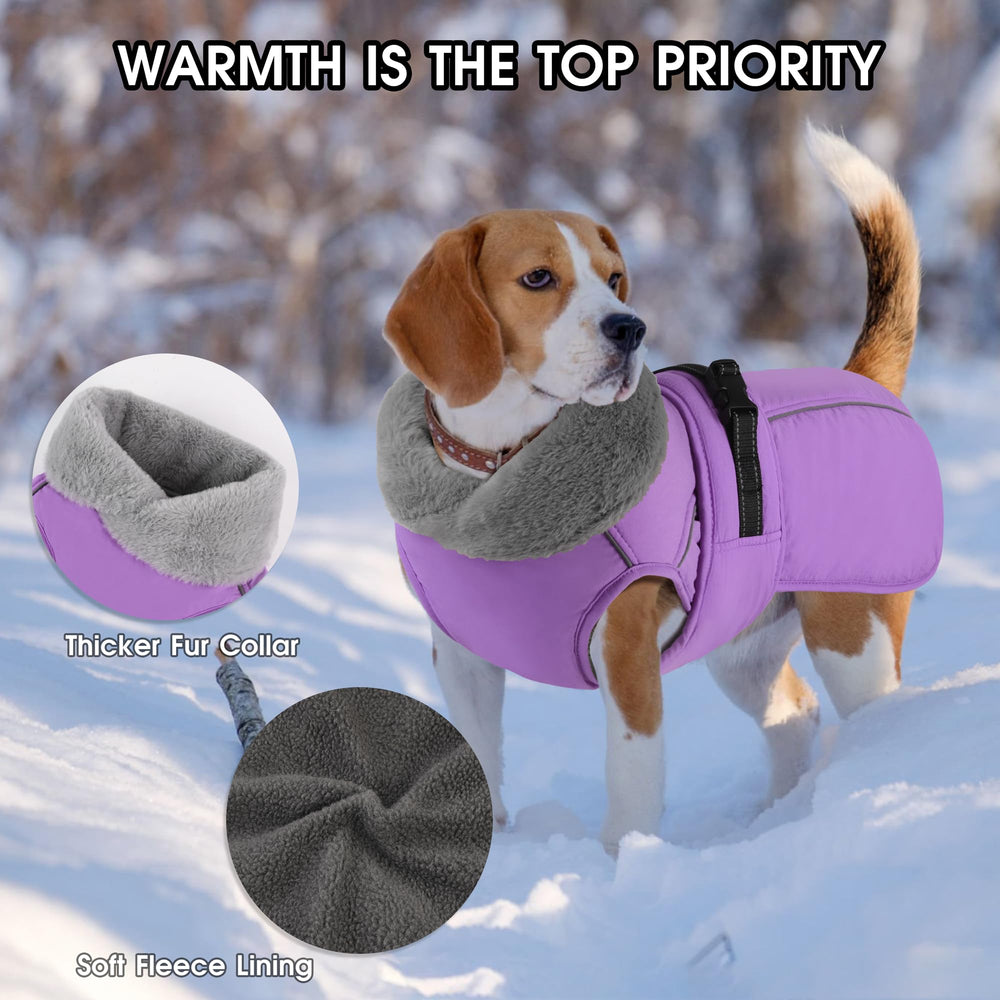 PETDSH dog coat large with warm fleece lining, close-up shows cozy insulation.