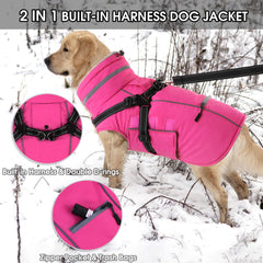 PETDSH easy-on-off dog jacket simplifies slipping over the head.