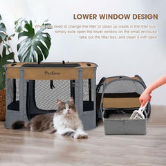 PetEase foldable playpen demonstrates travel-friendly design for pets on the go