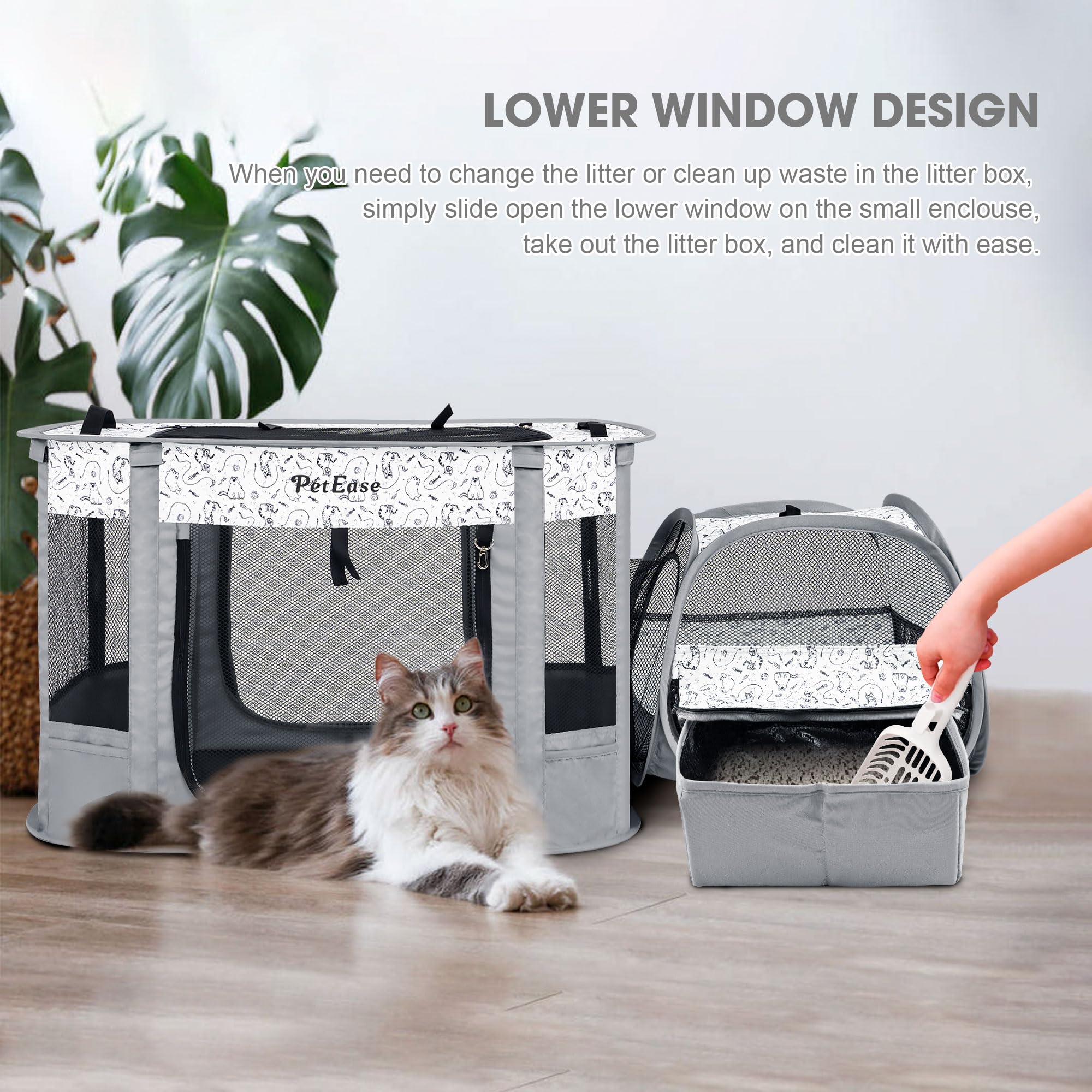 PetEase pockets for snacks and toys enhance pet enrichment and engagement.