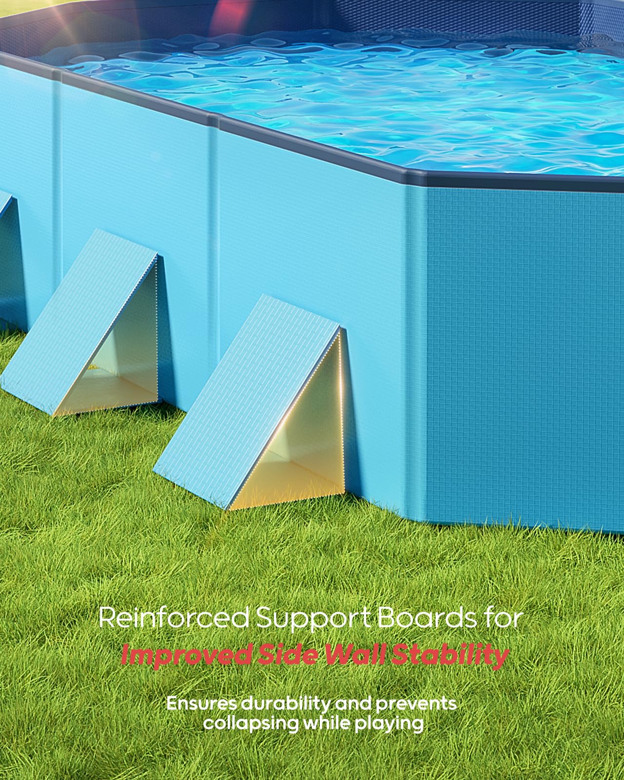 Peteast dog pool anti-slip bottom keeps toys and pups safe on different surfaces