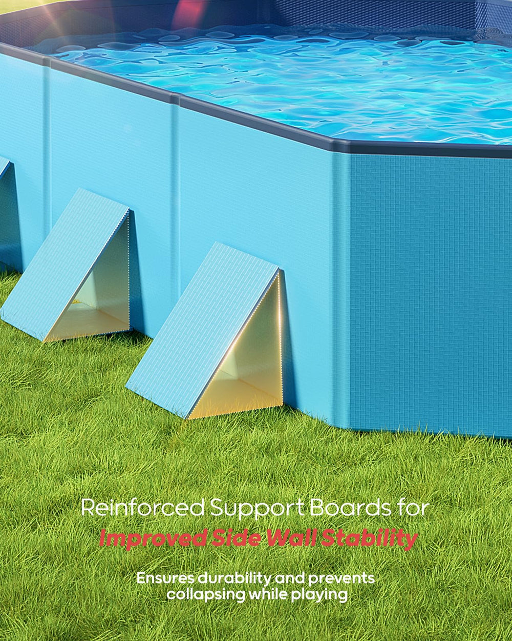Peteast dog pool anti-slip bottom keeps toys and pups safe on different surfaces