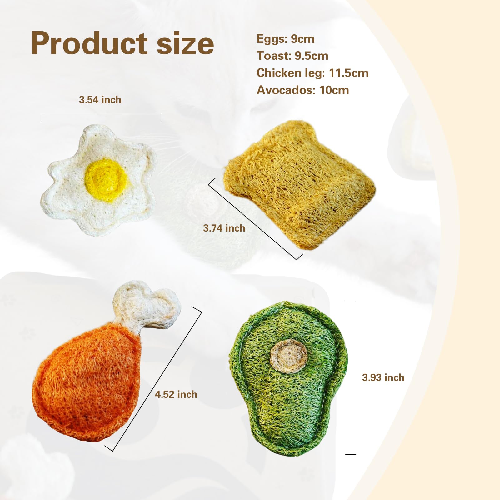 Petelligent loofah chew cat toy textured loofah material for gentle gum comfort.