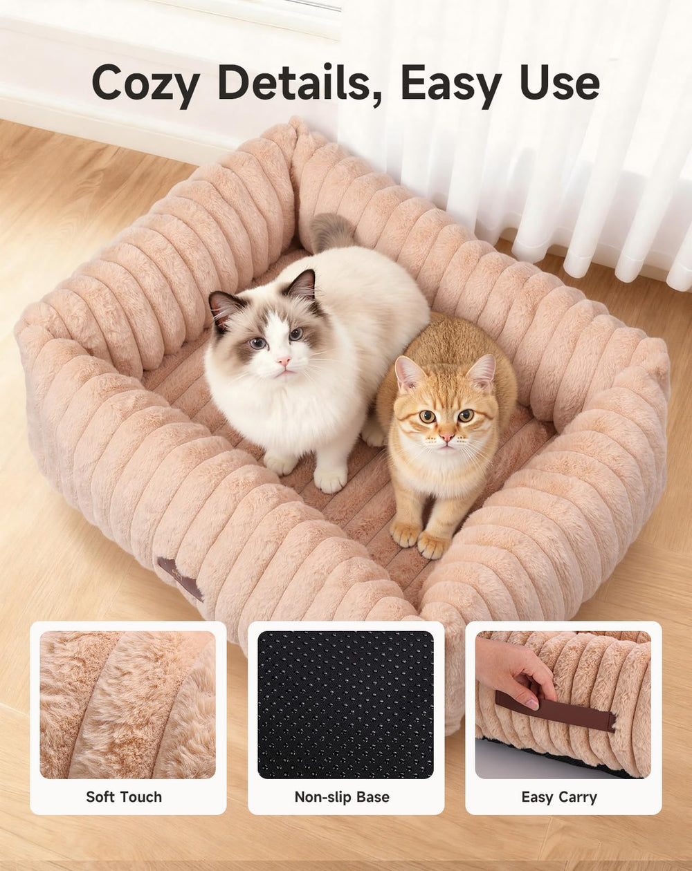 PETEMPO cat bed with 5-timer settings helps align heat with routines.