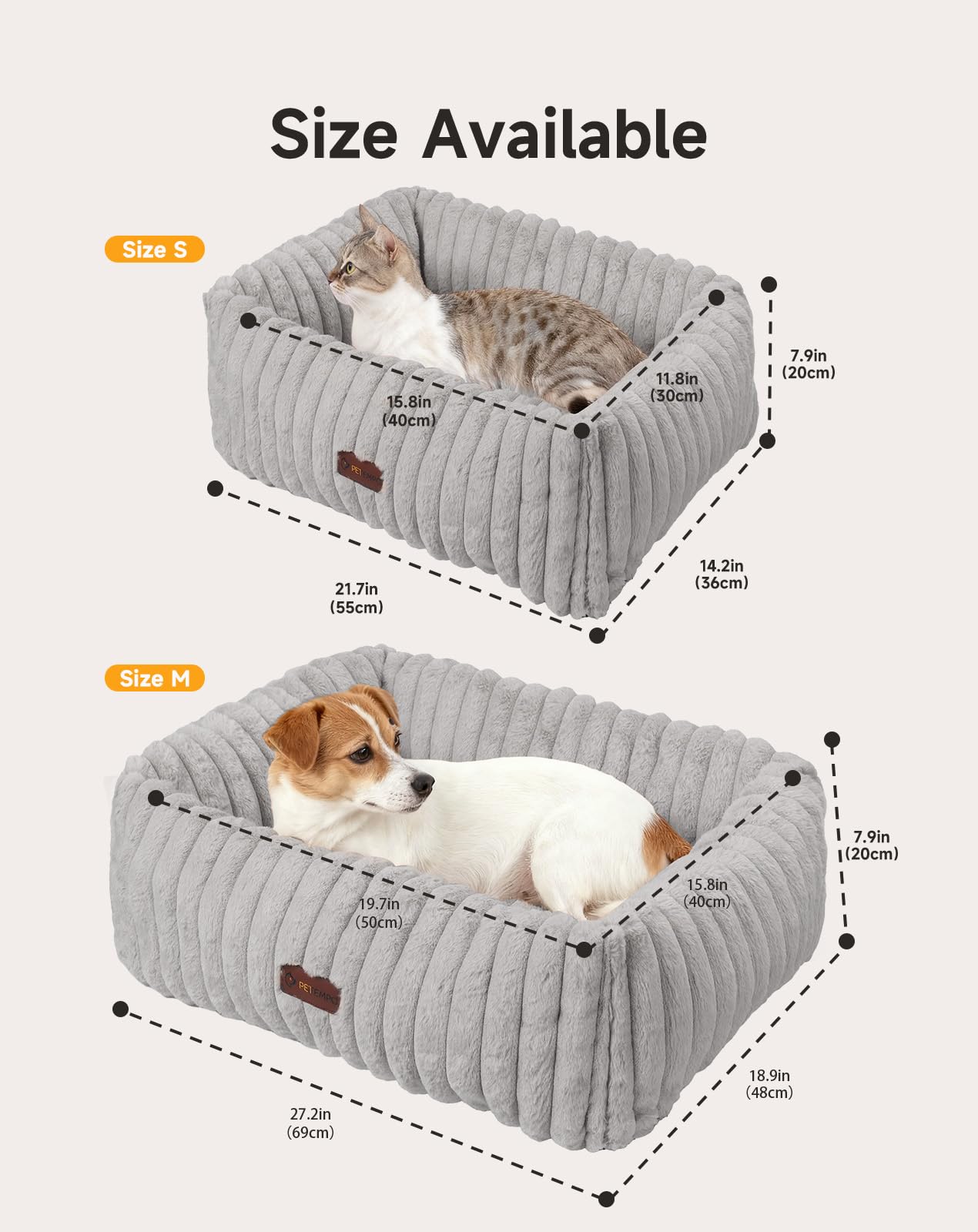 PETEMPO cat bed non-slip bottom keeps the bed steady during use.