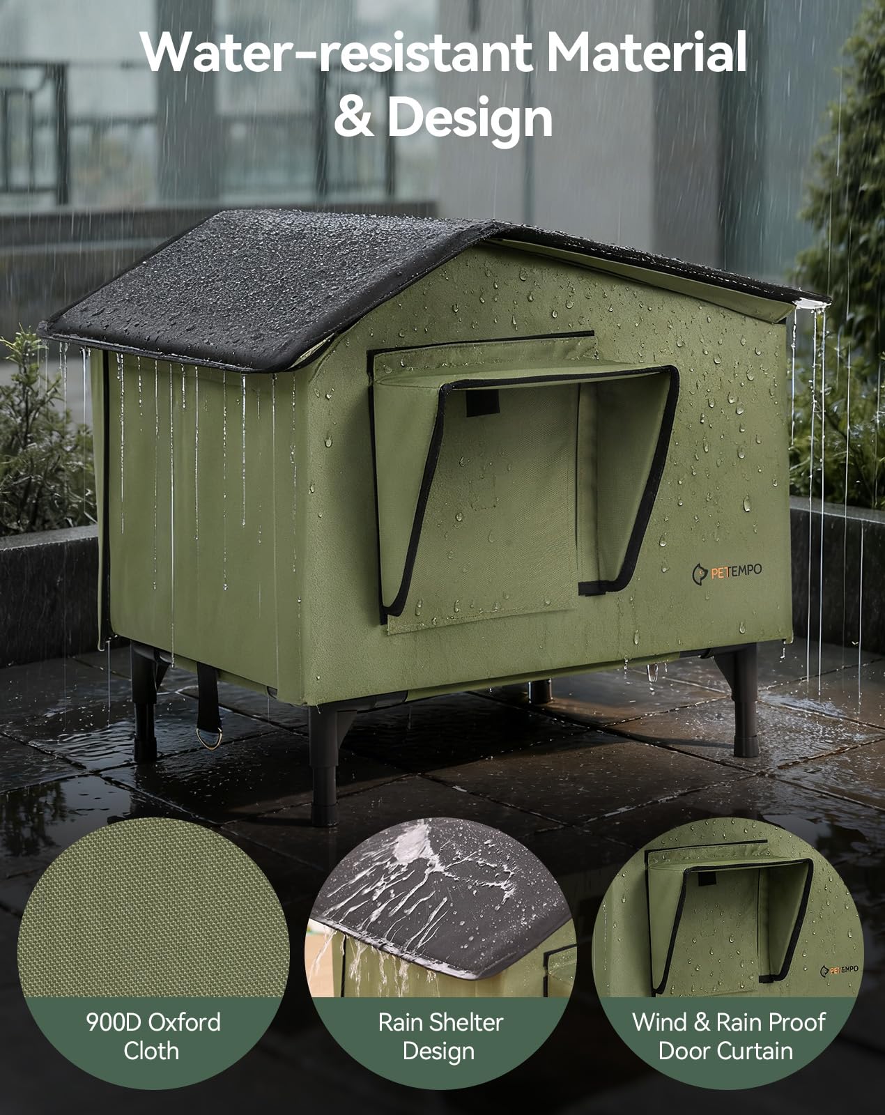 PETEMPO elevated-base design keeps cats dry and provides stable footing.
