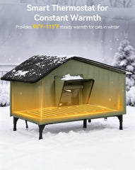 PETEMPO heated cat house insulation detail reveals aluminum foil lining for heat retention.