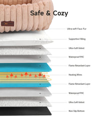 PETEMPO warming bed with 6-temp levels for customizable warmth.