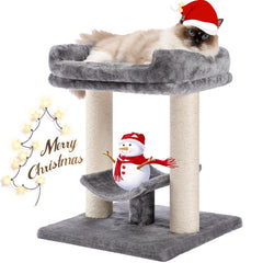 PETEPELA 19in cat tree base showcases sturdy construction for reliable daily use.