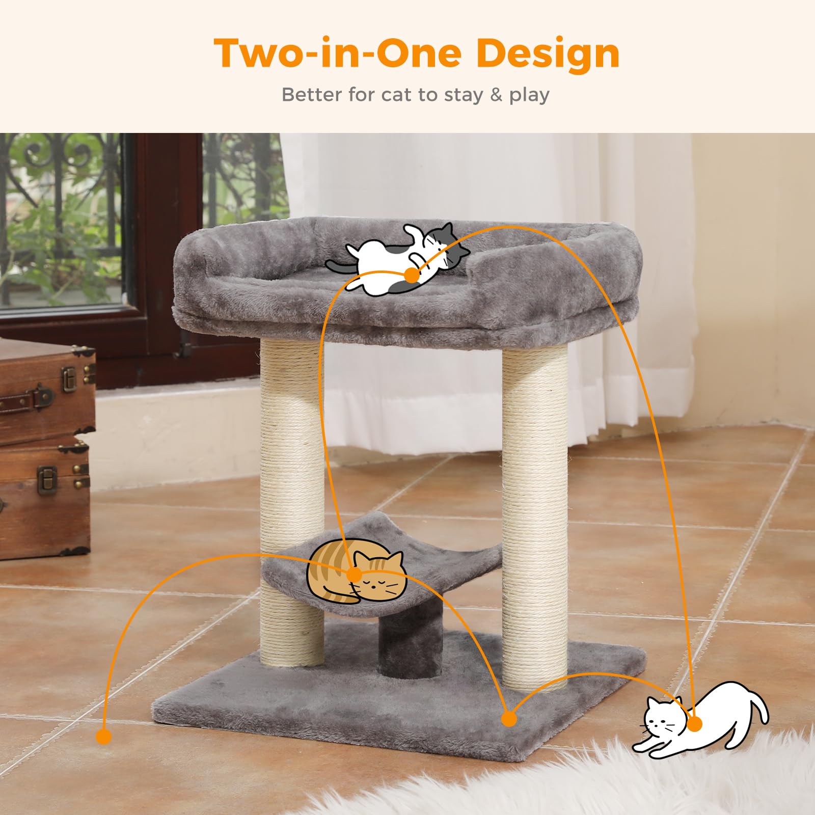 PETEPELA 19in compact space-saving design fits small rooms.