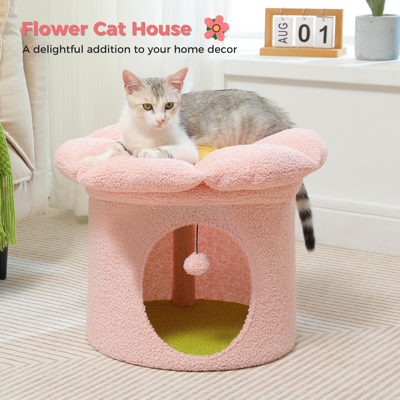 PETEPELA cat bed sturdy up to 150 lbs for reliable lounging.