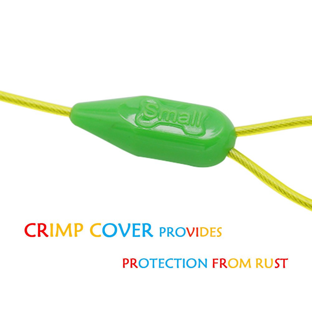 Petest steel cable highlights strength for sturdy outdoor dog tethering.