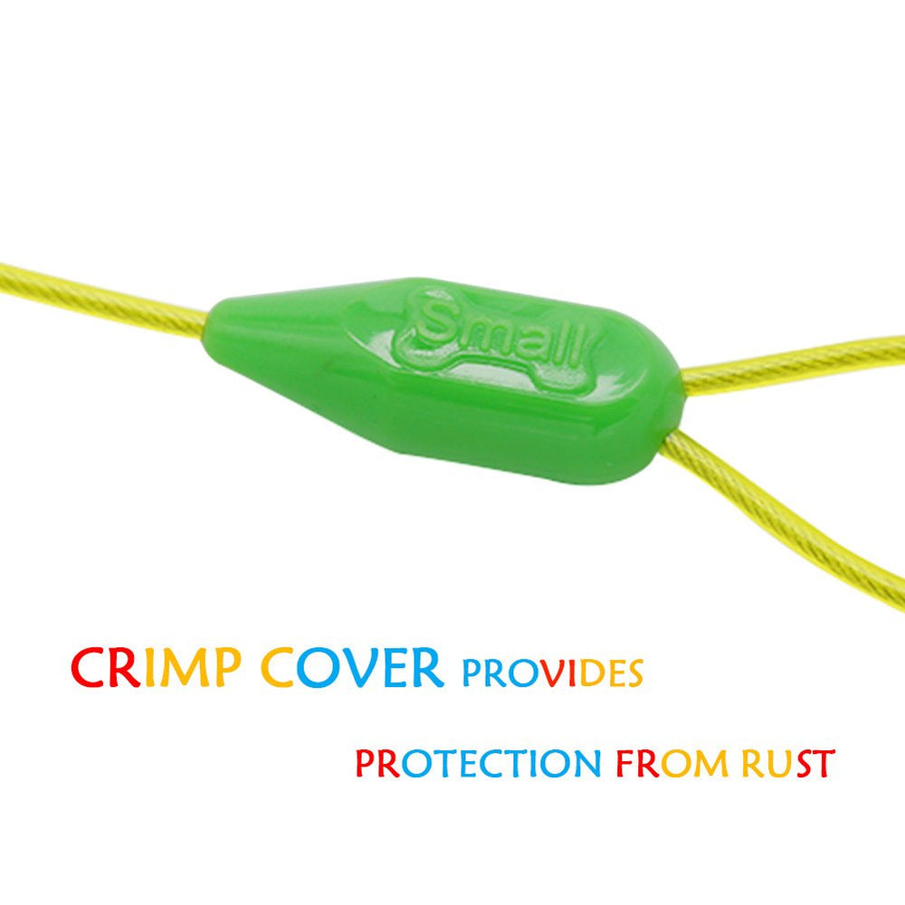 Petest steel cable highlights strength for sturdy outdoor dog tethering.