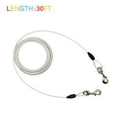 Petest heavy-dog tie-out shows secure swivel clips for easy lead changes.