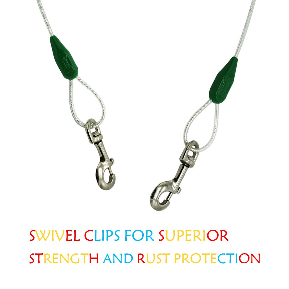 Petest steel cable with anti-rust snaps for durable outdoor use
