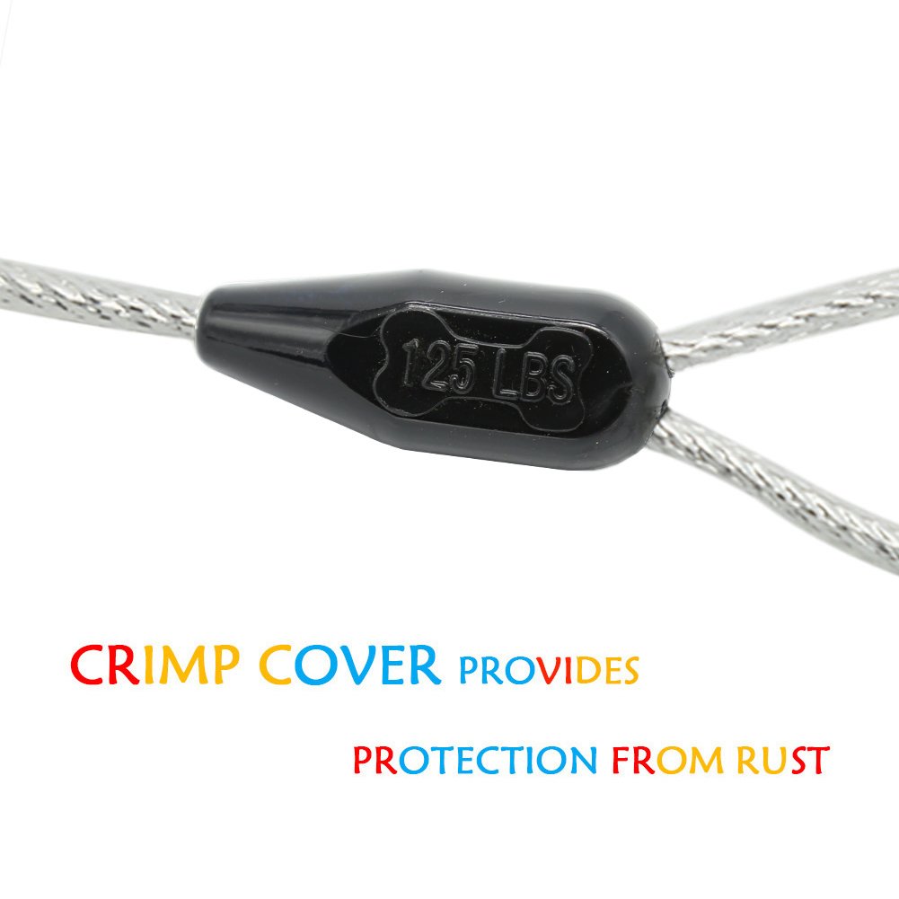 Petest crimp-cover ends guard against wear at attachment points.