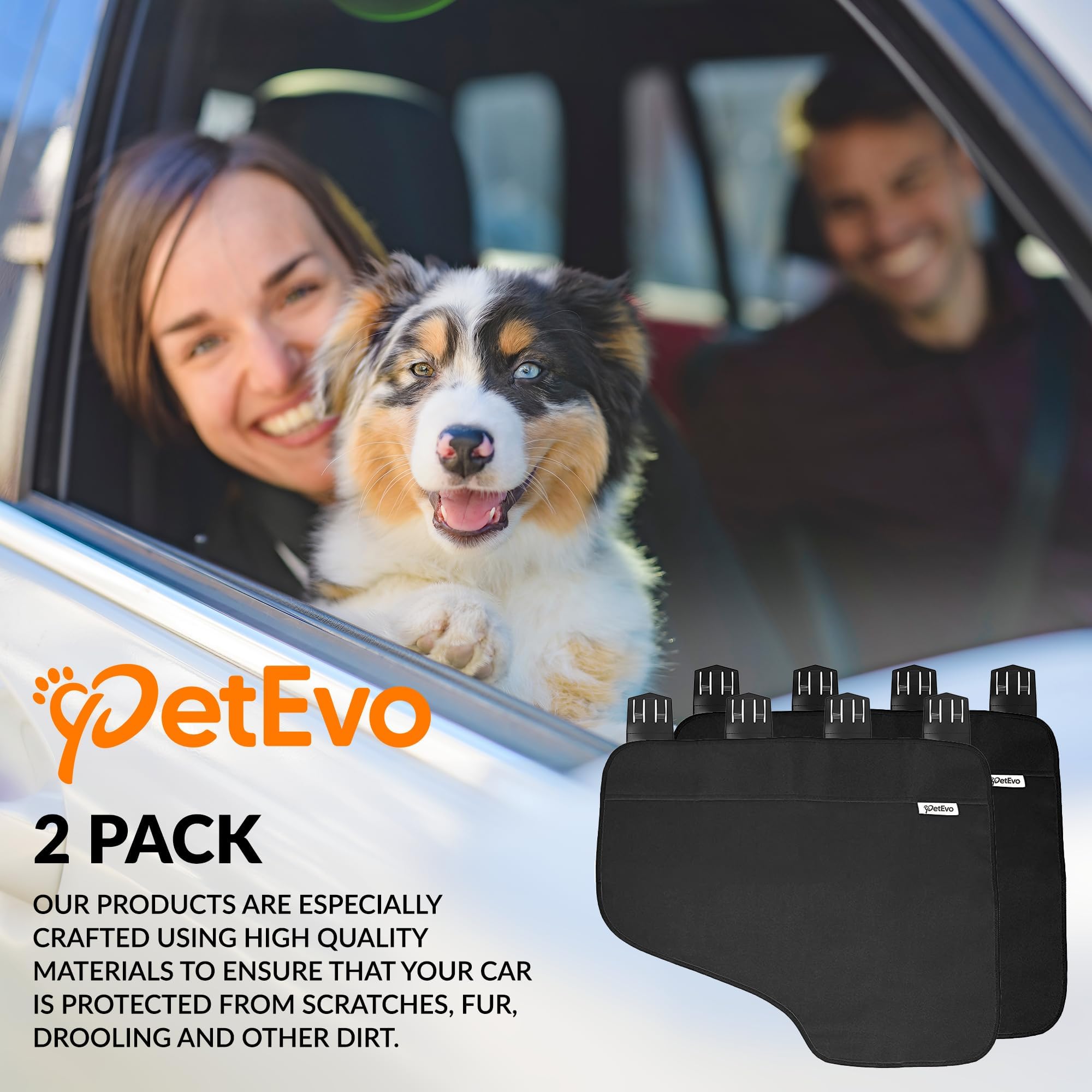 PetEvo 2025-2X fits most cars and SUVs, ideal for family trips.