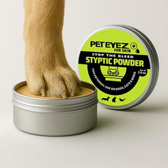 PetEyez styptic powder suitable for birds and other small pets during grooming