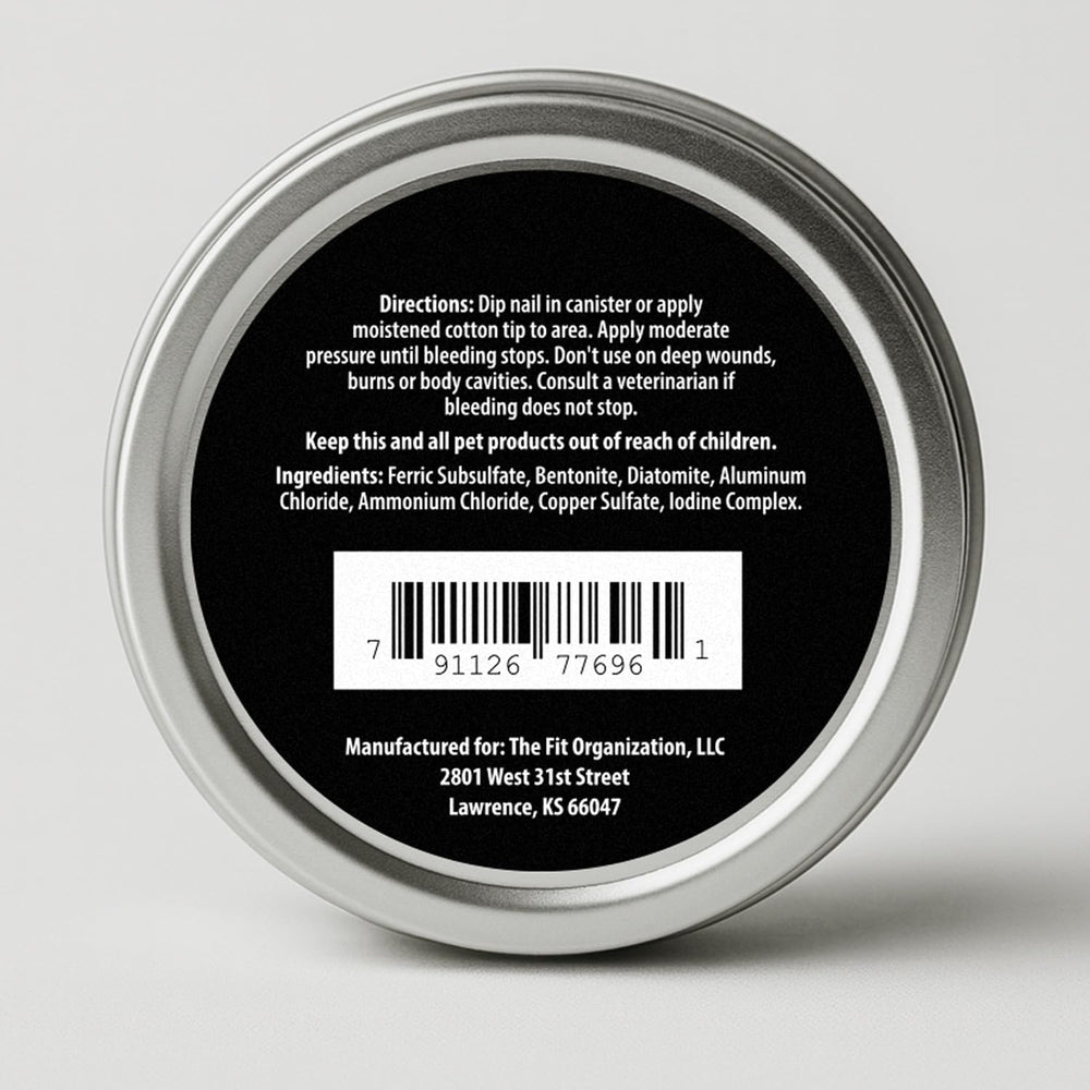 PetEyez styptic powder helps stop nail-trim bleeding for dogs and cats safely