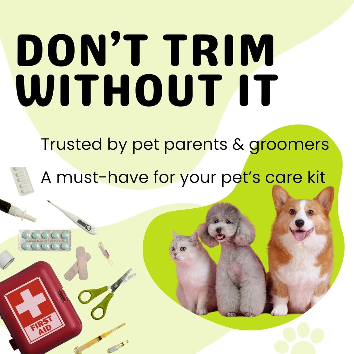 Safe for multi-pet households needing reliable bleed-stop during trims