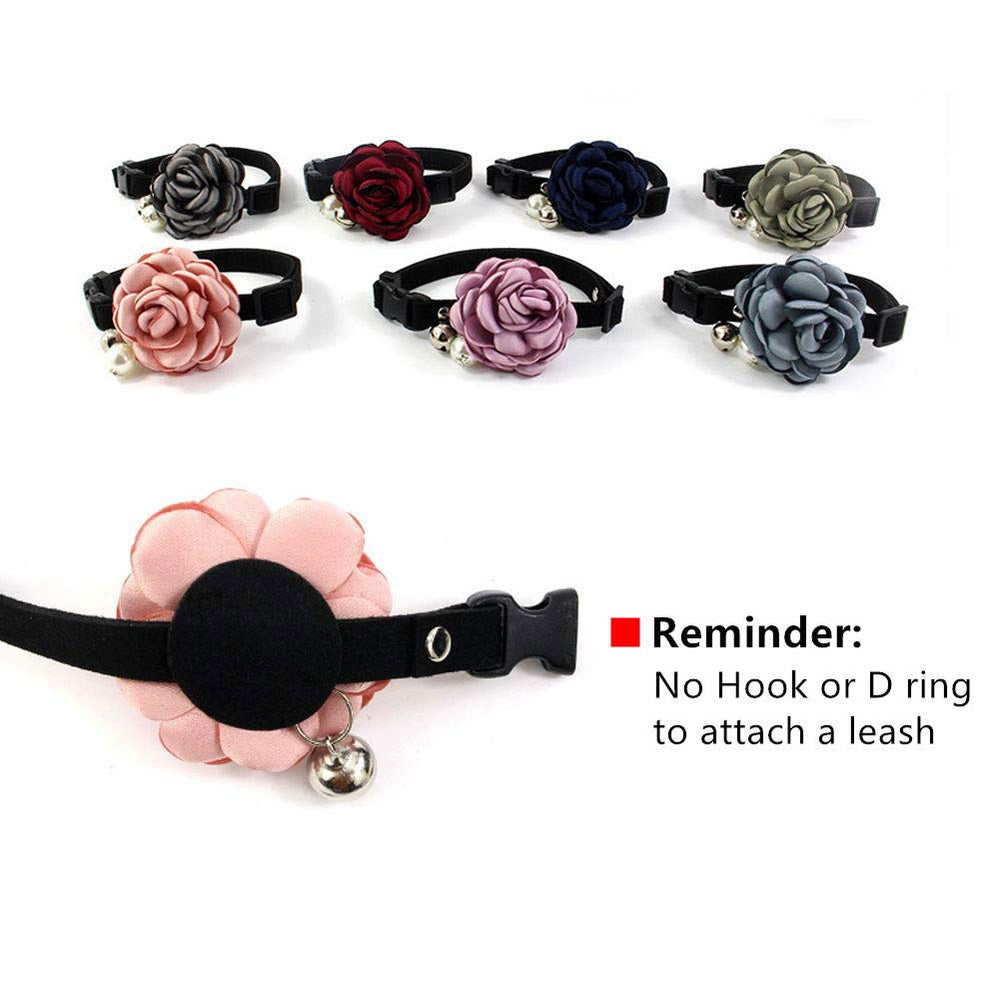 PETFAVORITES flower pendant detail highlighting rose bow and bell for party-ready looks.