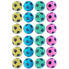 PETFAVORITES foam sponge soccer ball cat toy pack, soft, safe play for kittens.