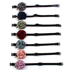 PETFAVORITES suede collar closeup shows adjustable buckle for secure daily fit.