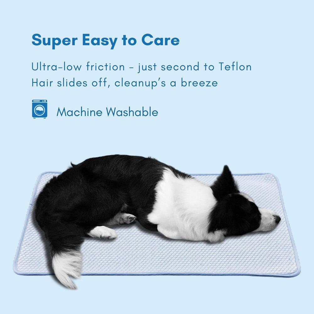 petfelix dog cooling mat folded portable setup for travel.
